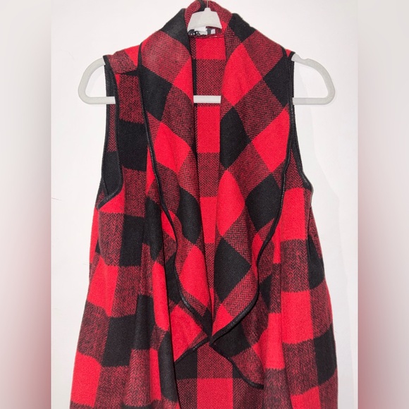FAVLUX Jackets & Blazers - FAVLUX Red and Black Plaid Vest